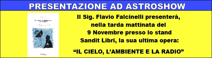 Presentazione libro Flavio Falcinelli -Astroshow -
            novembre 2025