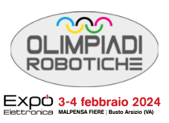 Olimpiadi
            Robotiche ad Expo Elettronica - Busto Arsizio (VA) -
            febbraio 2024